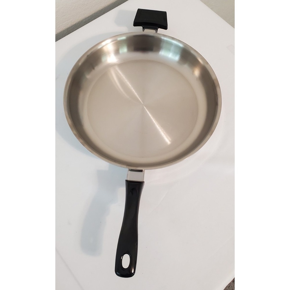 West Bend 12" Large Skillet Stainless Steel Fry Pan 126 No Lid Made in USA
